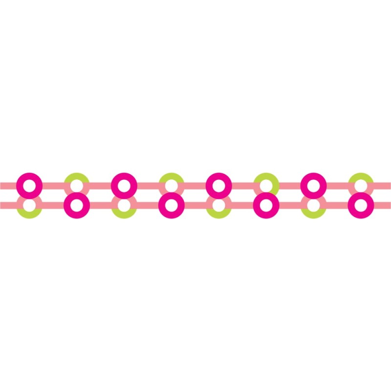 Lace Tape Mini Button Pink