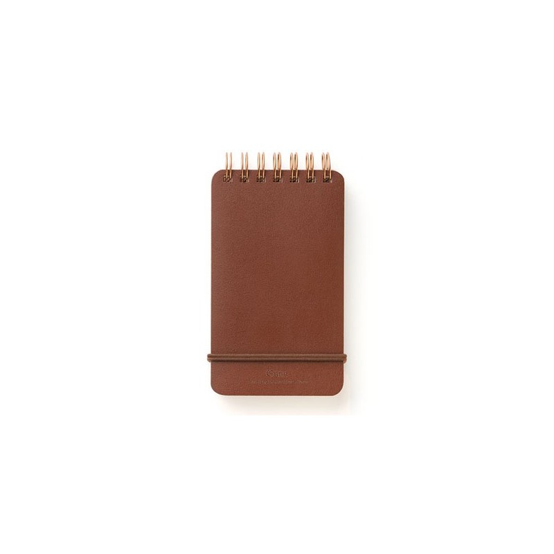 I105DB Grain Notebook Small A6 Dark Brown