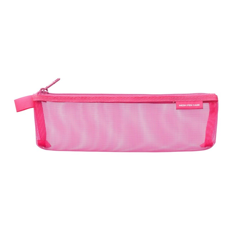 I202PK Mesh Pen Pouch Small Pink