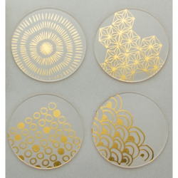 TU001GDA Coaster Set Gold Haku