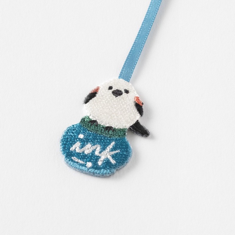 I244LT Embroidery Bookmarker Long-tailed Tit