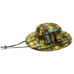 WPCK85-212 UV & Rain Packable Safari Hat Check Yellow