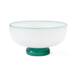 AM017WG Snow Bowl White with Green Rim