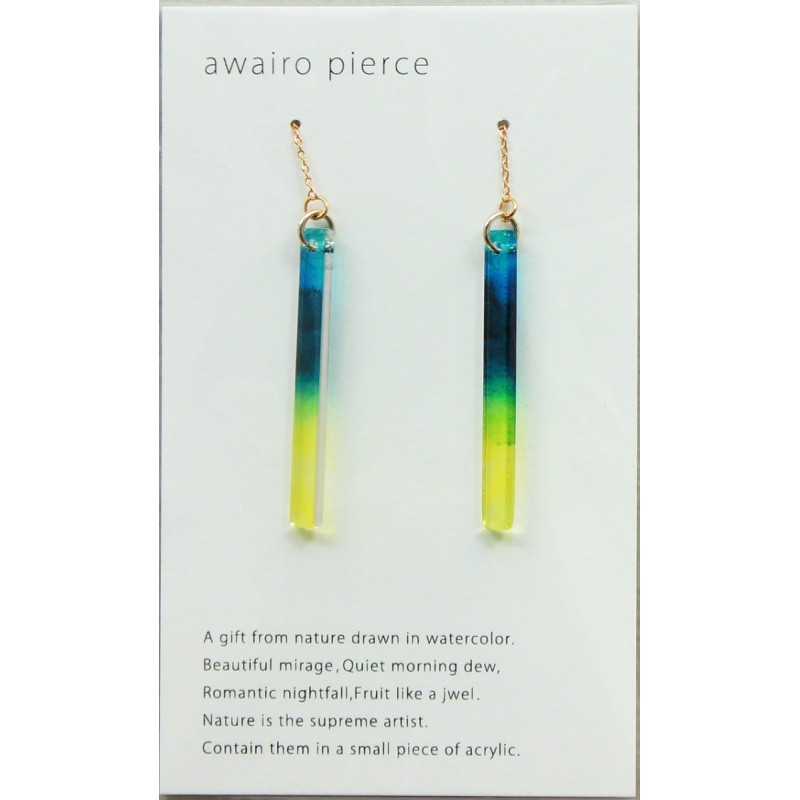 TU009BY Awairo Earrings Blue/Yellow