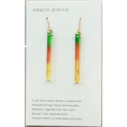 TU009GO Awairo Earrings Green/Orange