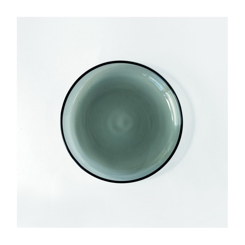 AM022GY Glass Heat-Proof Dish Grey