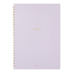 I257PR Colour Dot Grid A5 Ring Notebook Purple
