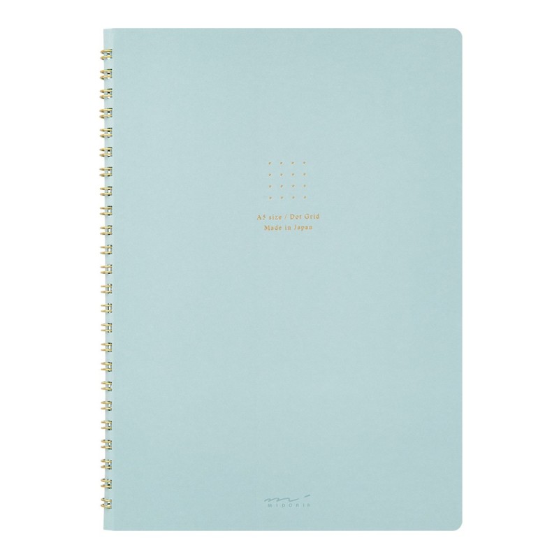 I257BL Colour Dot Grid A5 Ring Notebook Blue