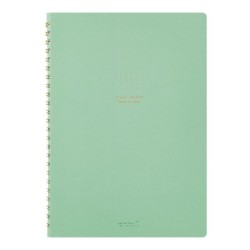 I257GR Colour Dot Grid A5 Ring Notebook Green