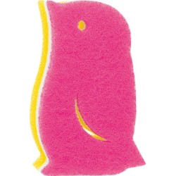 Mk266DP Penguin Kitchen Sponge Deep Pink