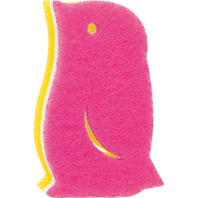 Mk266DP Penguin Kitchen Sponge Deep Pink