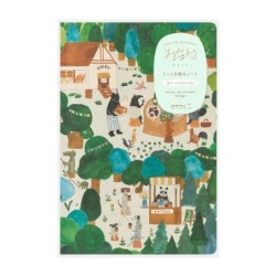 I270FA Yuru Log Notebook Forest Animal
