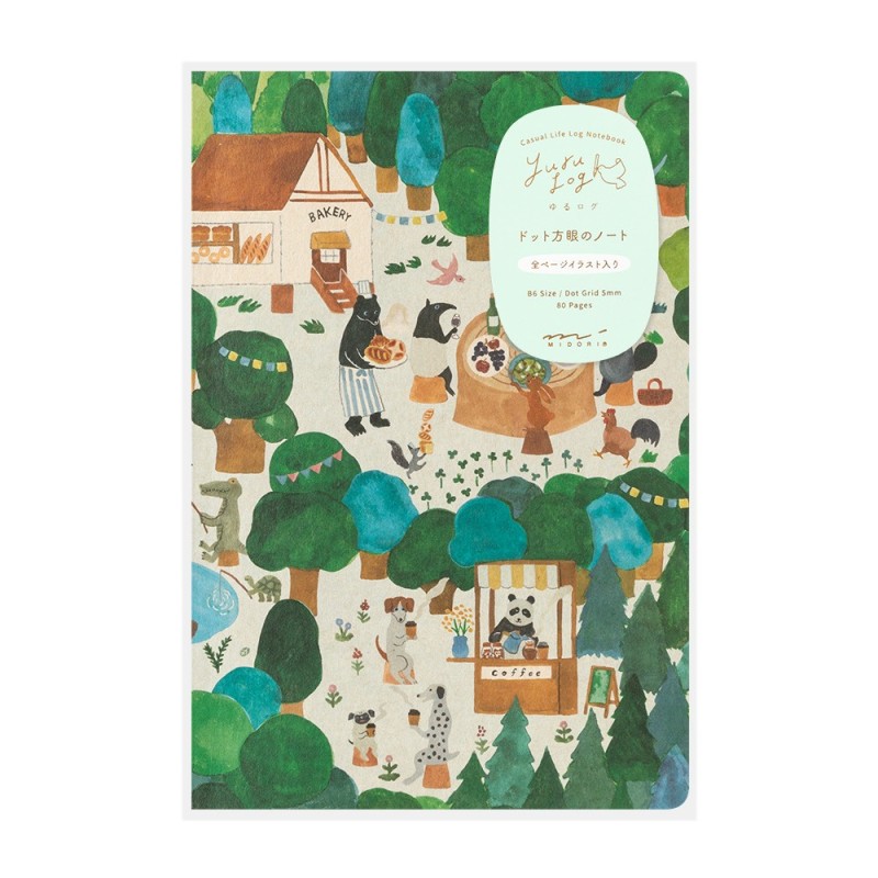 I270FA Yuru Log Notebook Forest Animal