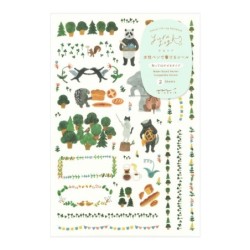 I275FA Yuru Log Sticker Sheets (2) Forest Animals