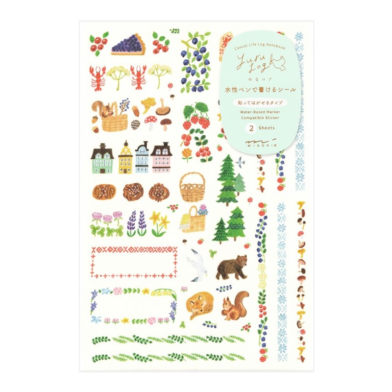 I275SC Yuru Log Sticker Sheets (2) Scandinavia