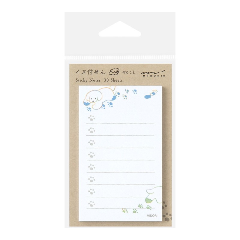 I283DW Sticky Note To-Do List Dog White