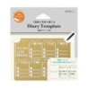 I291WB Brass Diary Template Weekly Block