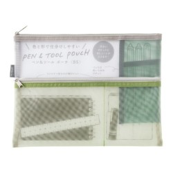 I240B5GR Pen & Tool Pouch Mesh B5 Green