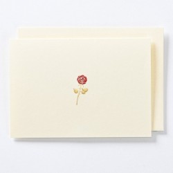 EAGN1848 White Blank Card Rose