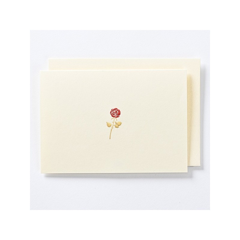 EAGN1848 White Blank Card Rose