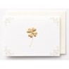 EAGN1902 White Mini Blank Card Clover