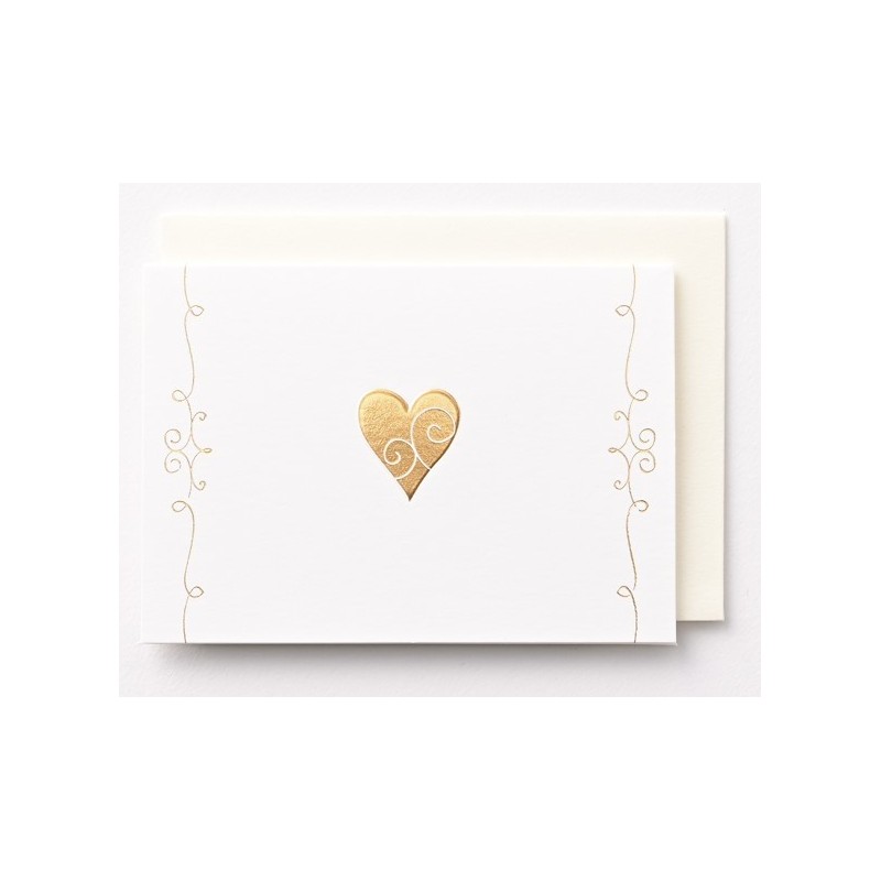 EAGN1903 White Mini Blank Card Heart