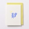 EAGN1916 Cream Mini Blank Card Squirrel