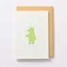 EAGN1918 Green Mini Blank Card Bear