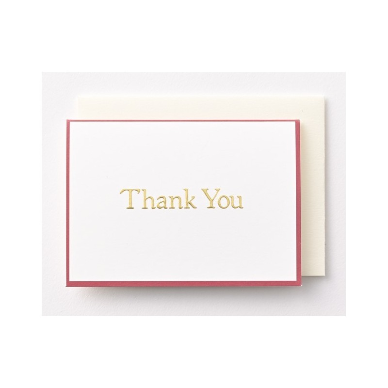 EAGT1377 Red Mini Thank you Card White