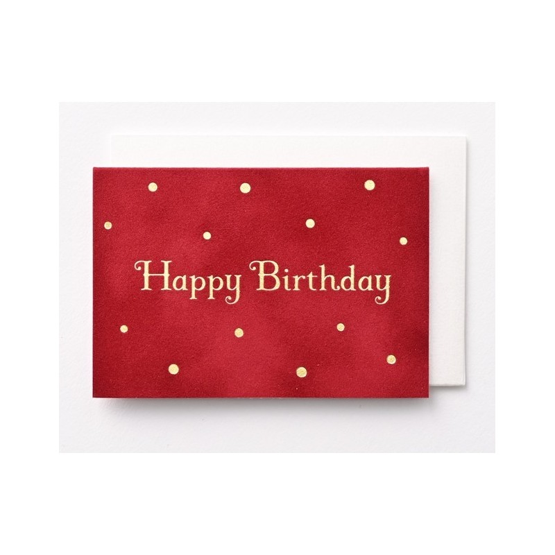 EAGB2073 Red Mini Birthday Card Dots