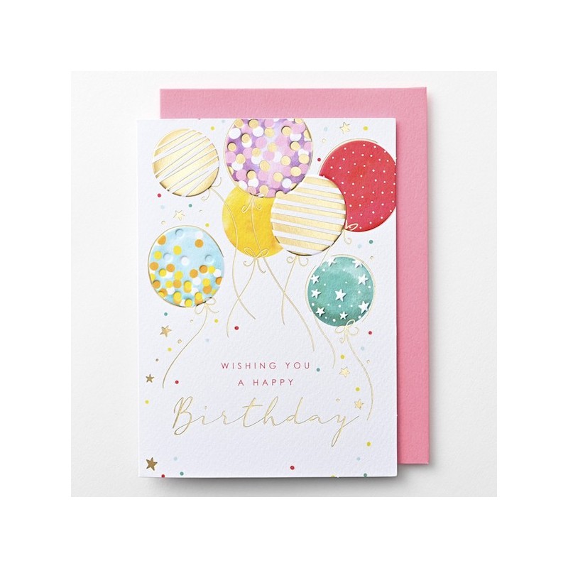 EAGB2008 Red Birthday Card Ballons