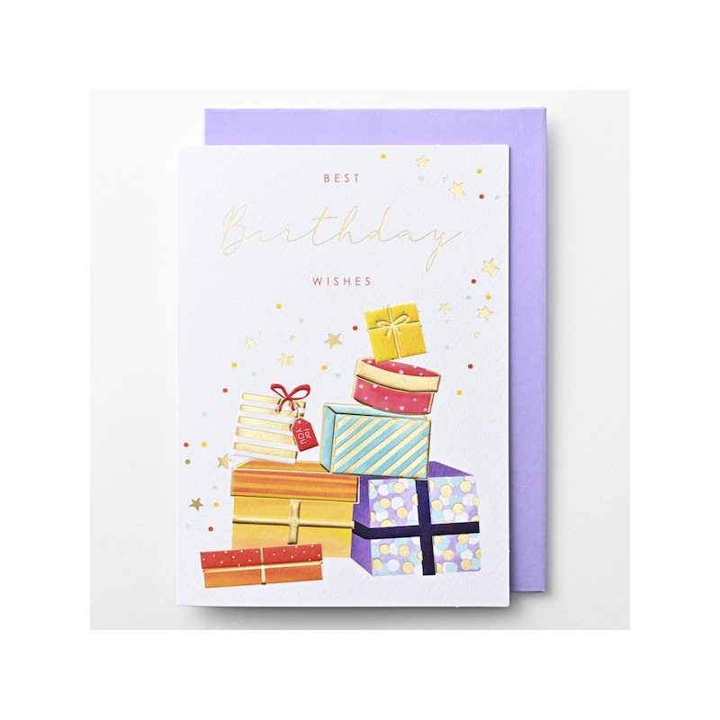 EAGB2010 Beige Birthday Card Presents