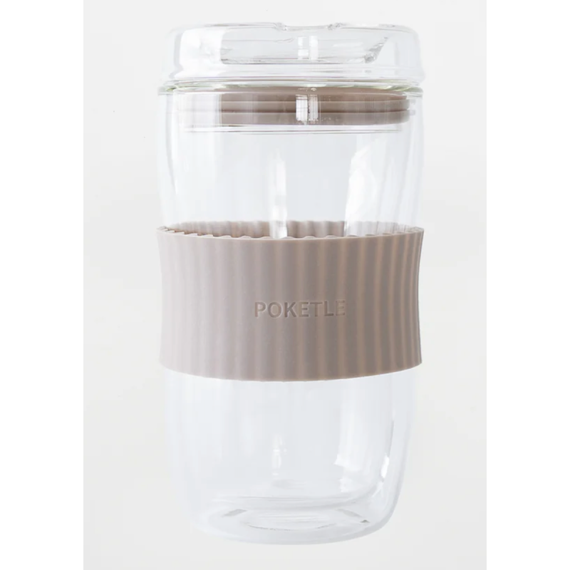 PO008LB Vidro Glass Cup 330ml Latte Beige