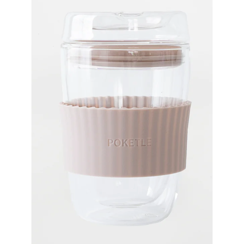 PO009LB Vidro Glass Cup 220ml Latte Beige