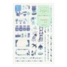 I275BN Yuru Log Sticker Sheets (2) Blue Nordic