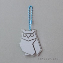 TU011OW Reflector Charm Owl Clear
