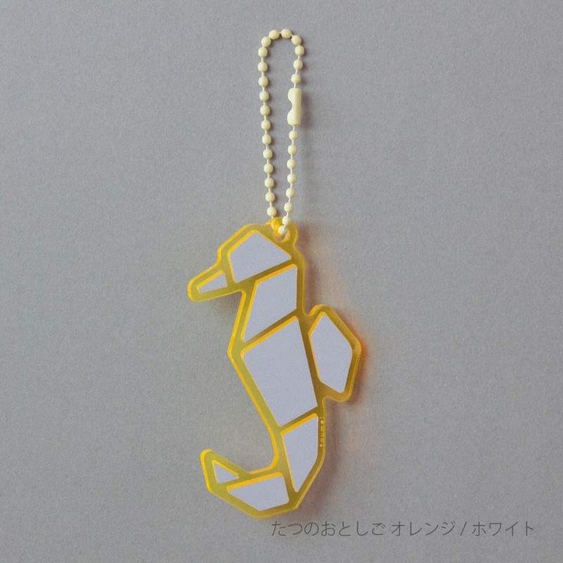 TU011SE Reflector Charm Seahorse Orange