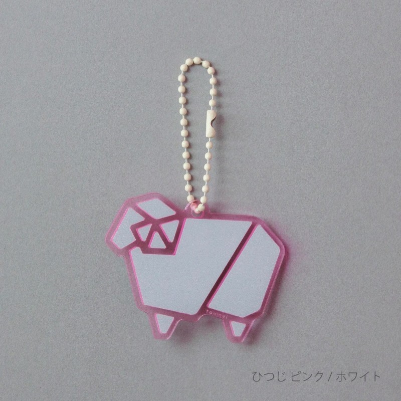 TU011SH Reflector Charm Sheep Pink