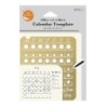 I281LG Brass Monthly Block Calendar Template L