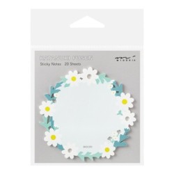 I237WW Sticky Notes White Wreath