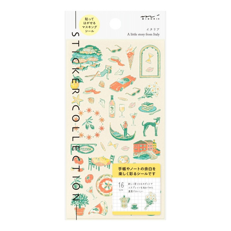 I293IT Country Motif Stickers Italy
