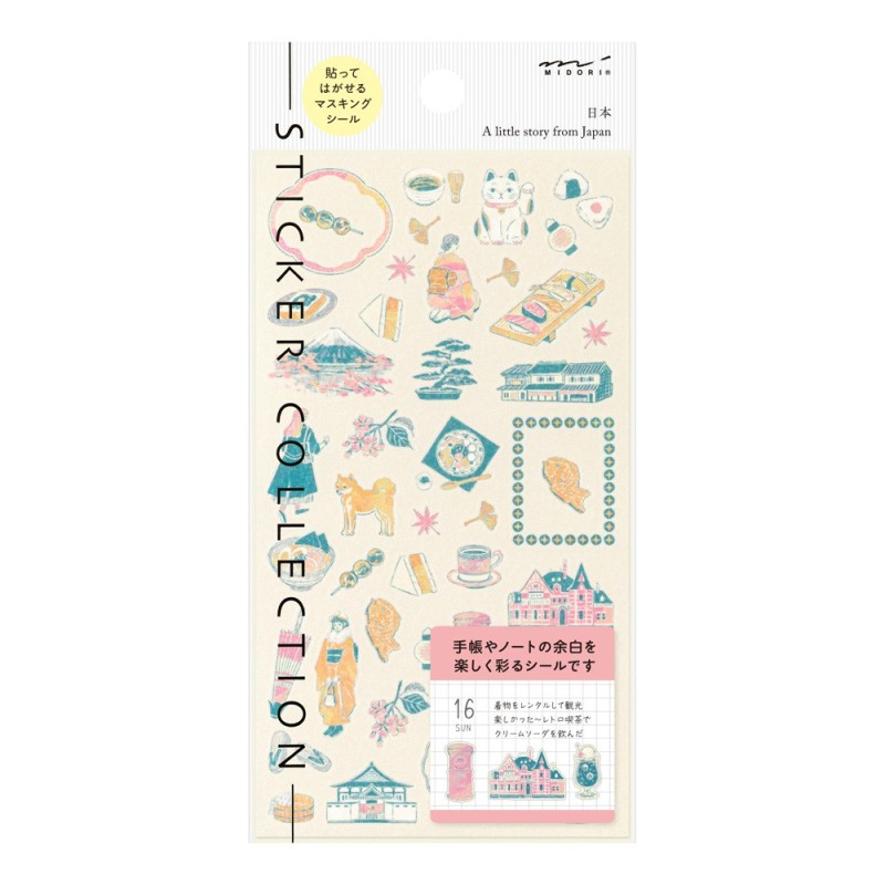 I293JP Country Motif Stickers Japan