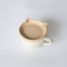 PO014BG Neko Cat Mug with Plate Beige