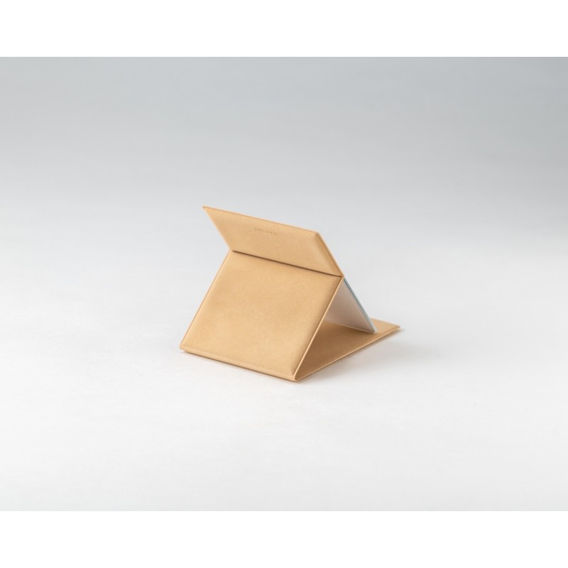 HU001BG Small Folding Mirror Beige