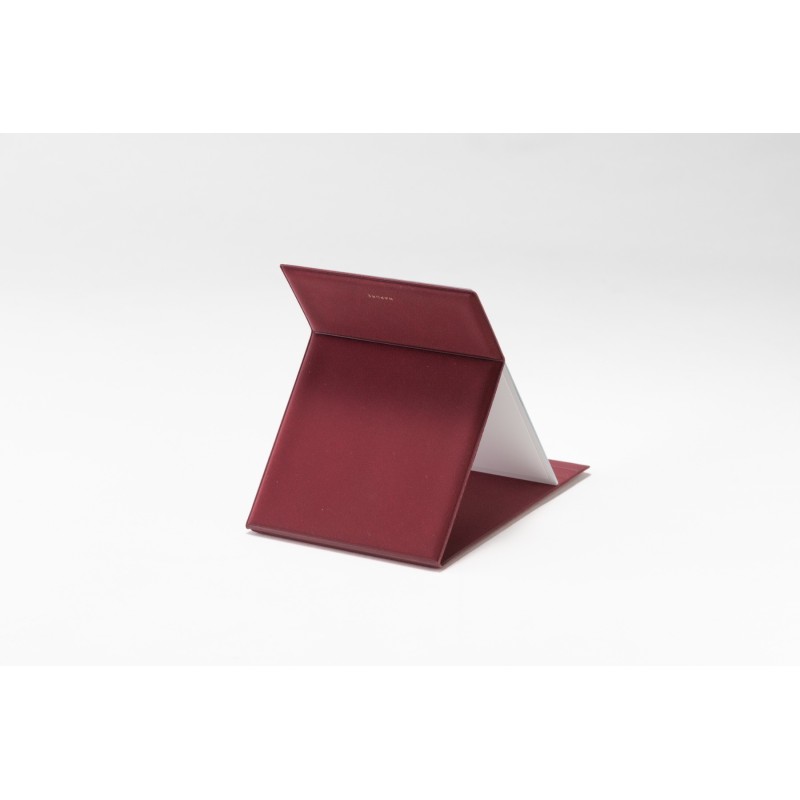 HU002WR Medium Folding Mirror Wine Red