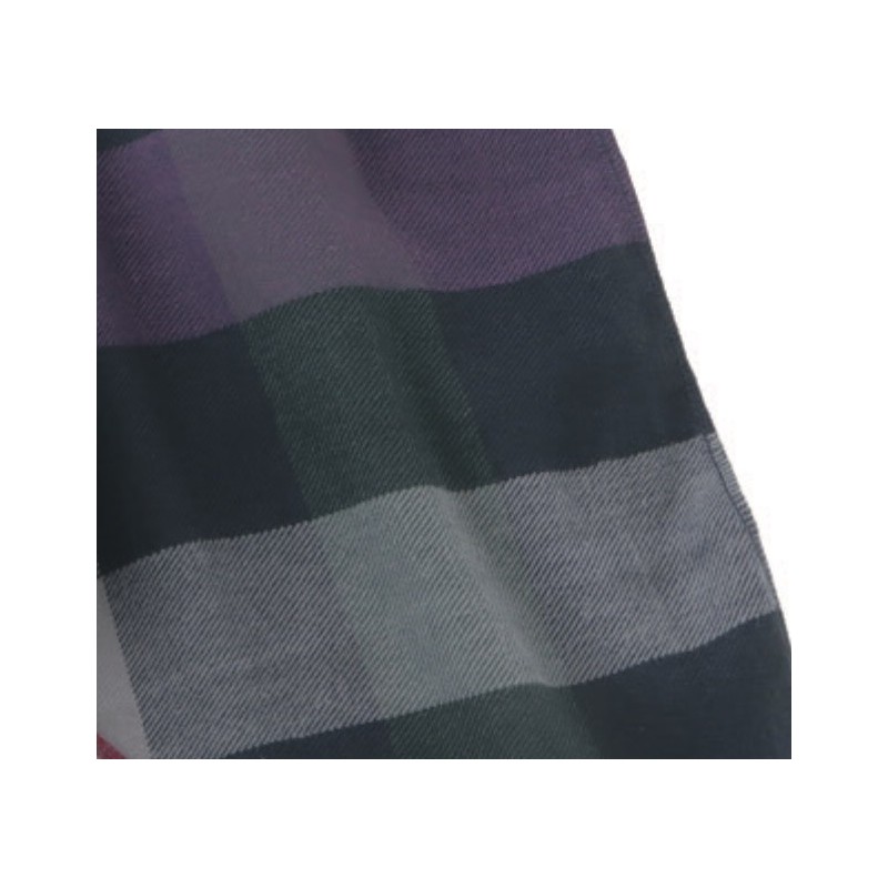 OR004NV Block Check Scarf Navy