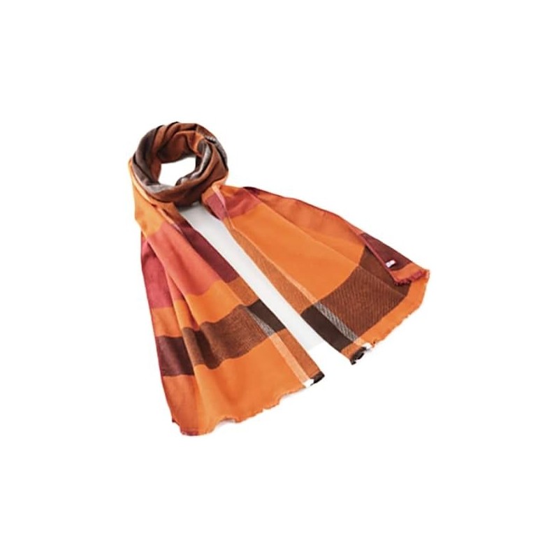 OR005OR Soft Stripes Scarf Orange