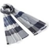 OR005NV Soft Stripes Scarf Navy